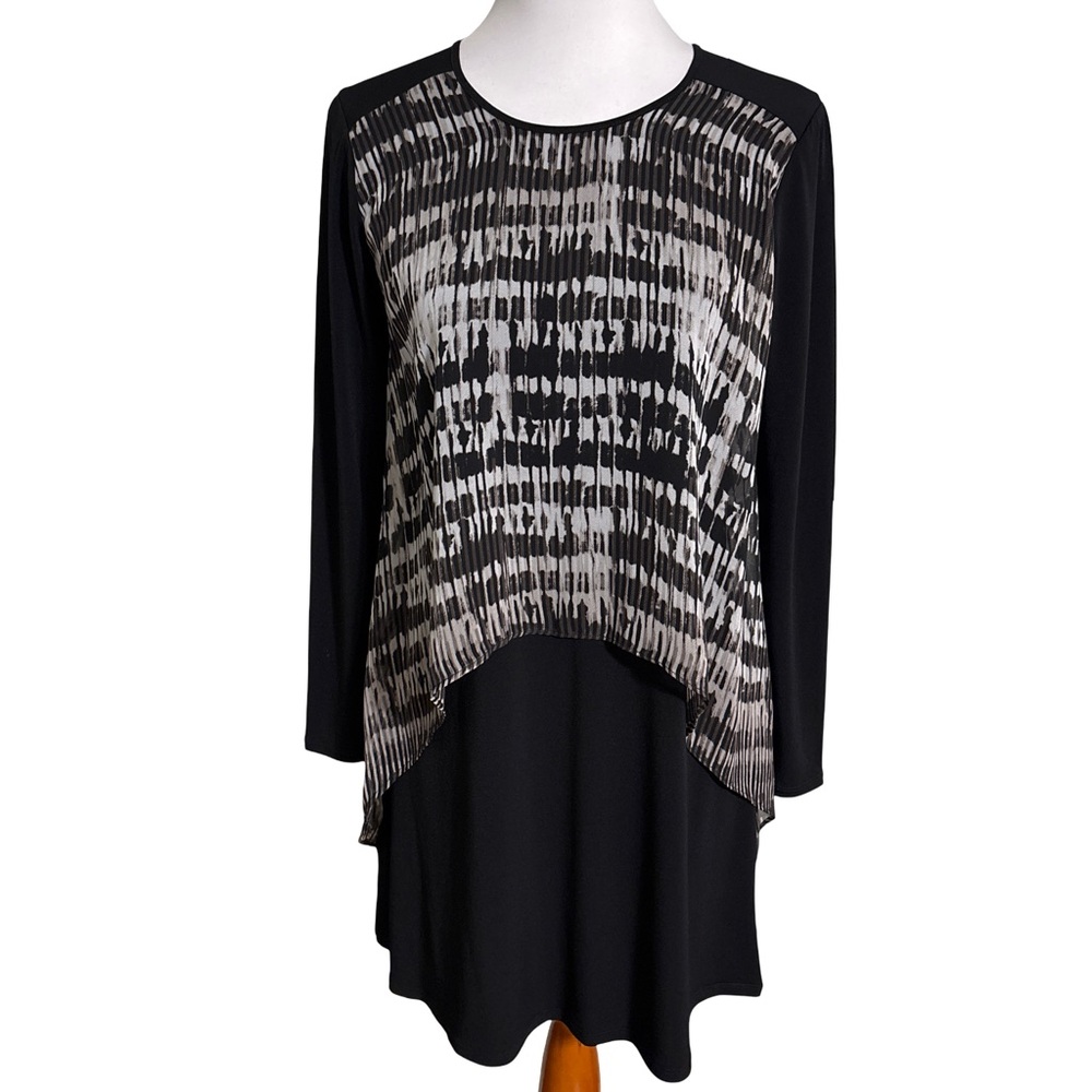 BCBGeneration Black Gray Midi Dress